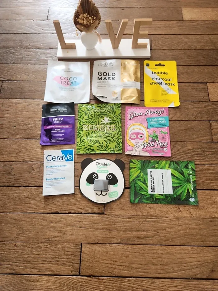 🌺Lot de 9 masques visage toutes marques🌺