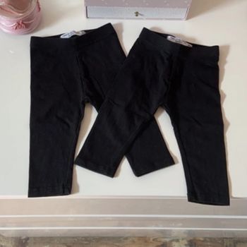2 leggings noir 3 mois