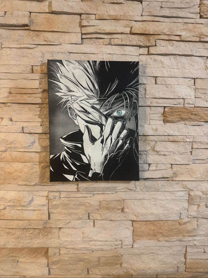Tableau Gojo Satoru de Jujutsu Kaisen en toile 30x40cm – déco manga intense - photo numéro 5