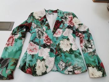Veste fleurie pivoine