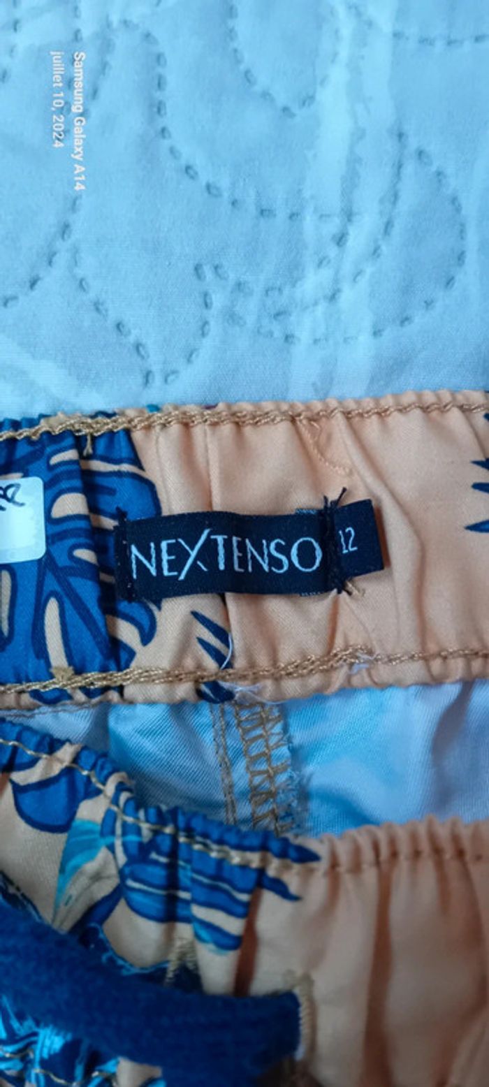 Bermuda léger imprimé hawaïen orange garçon 12 ans in extenso - photo numéro 12