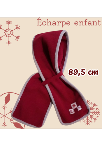 🧣 Écharpe enfant rouge (89,5 cm)🧣