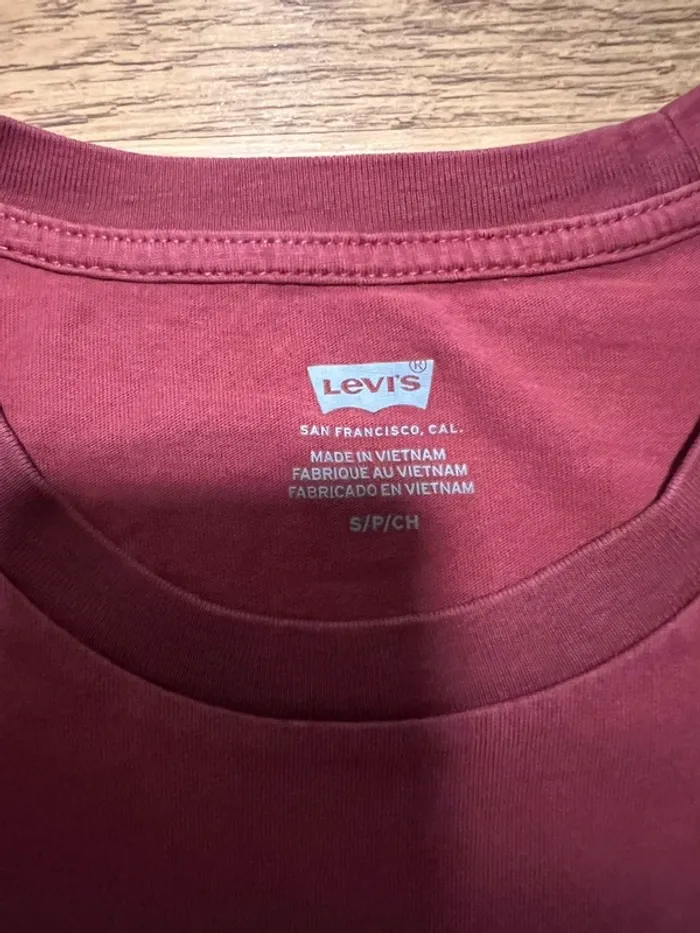 T shirt levi’s rouge imprimé taille s - photo numéro 5
