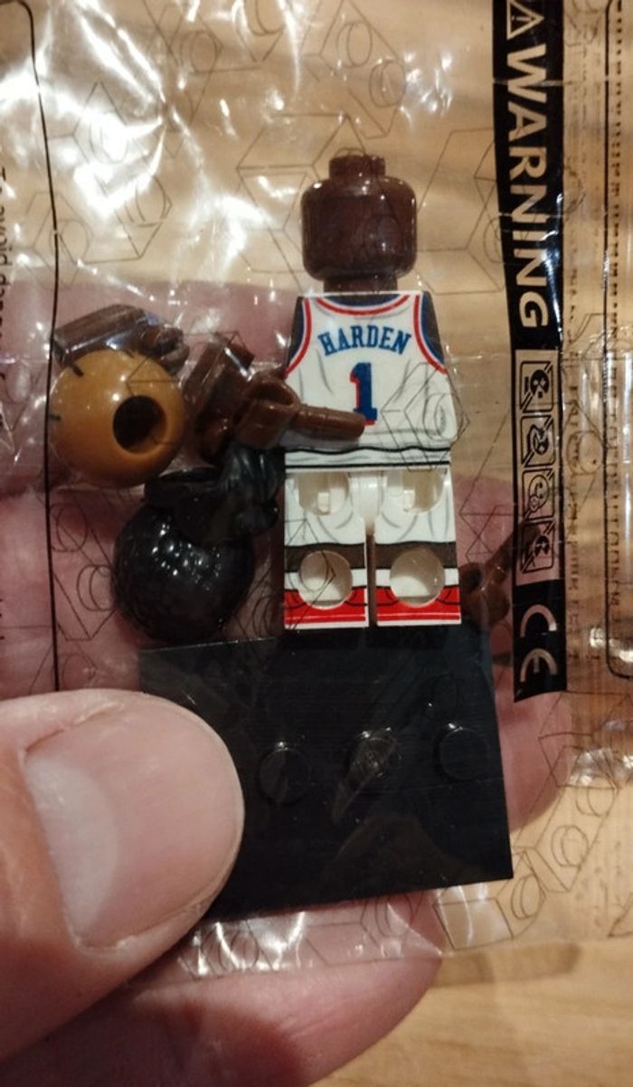 Personnage type Lego basketball NBA neuf James Harden Philadelphia sixers - photo numéro 2