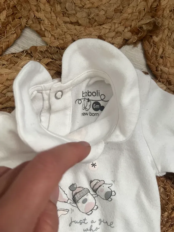 Ensemble fille t shirt + bloomer 6 mois boboli - photo numéro 2