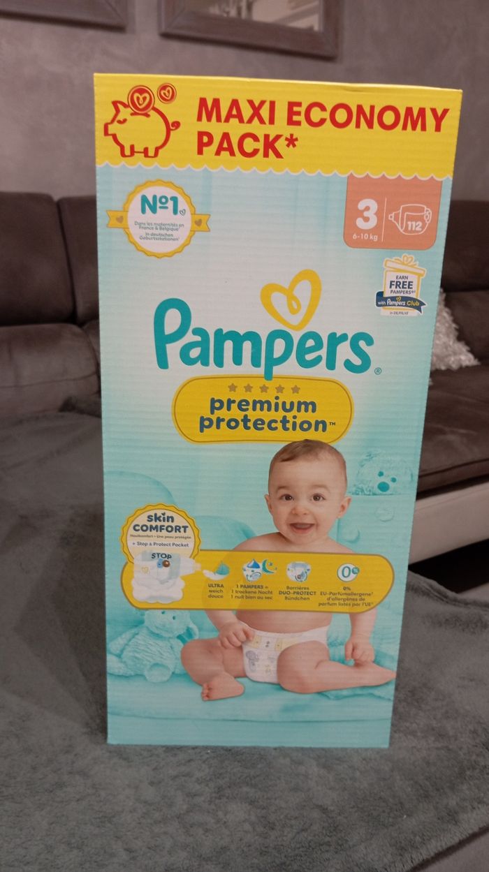 Méga packs Pampers premium protection taille 3