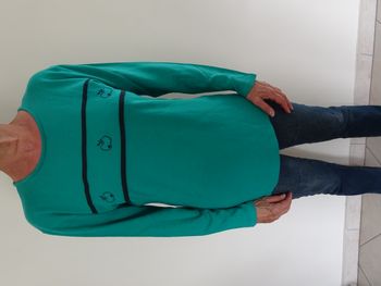 Tee shirt manches longues vert turquoise