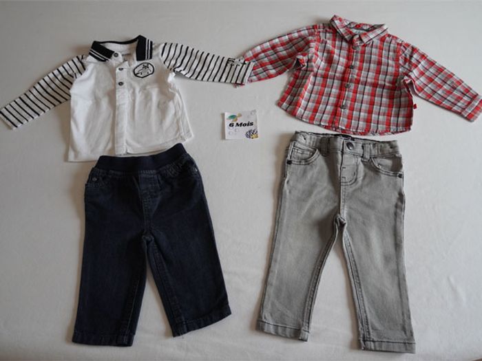 Gros Lot de Vêtements pour Garçon en 6 mois (17 pantalons + 11 hauts) - photo numéro 4