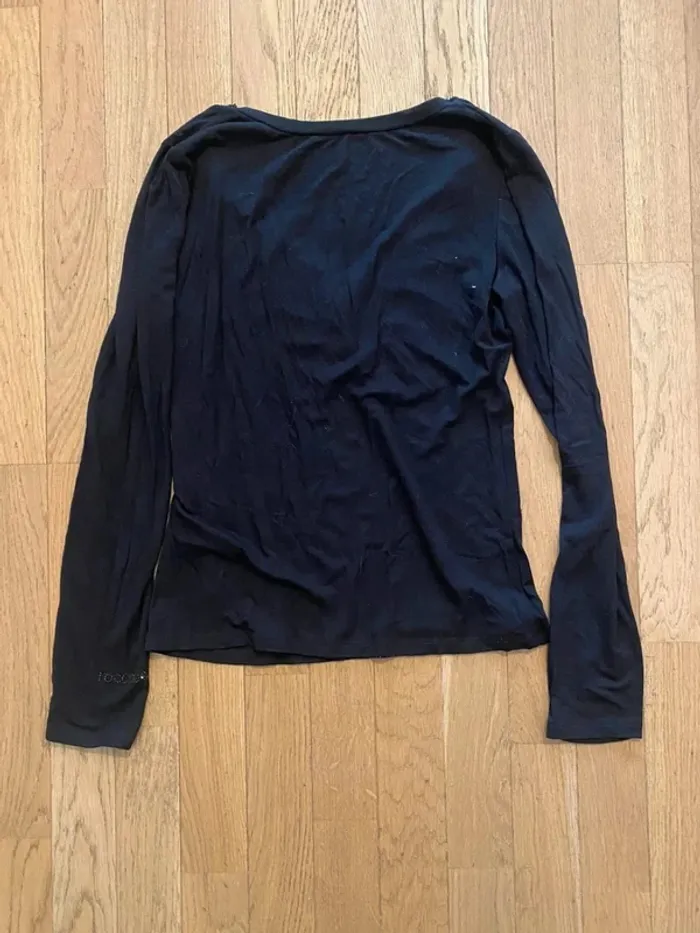 Top en viscose noire et strass Roccobarocco taille 48 IT (44 FR) - photo numéro 8