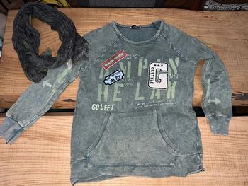 Ensemble garçon Zara 8 ans sweat pull 8 10 ans kaki polaire foulard cheich tape à l’œil