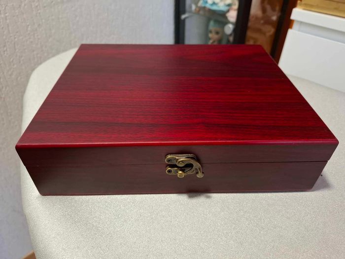 Beau coffret bois sommelier tire-bouchon professionnel semi-automatique argent neuf