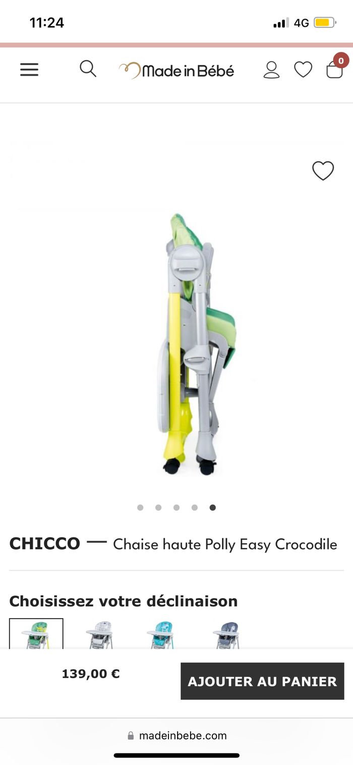 Chaise haute chicco - photo numéro 4