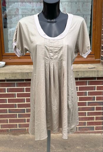 🌿 Tunique beige fluide – Taille 1 (36) Cocomenthe