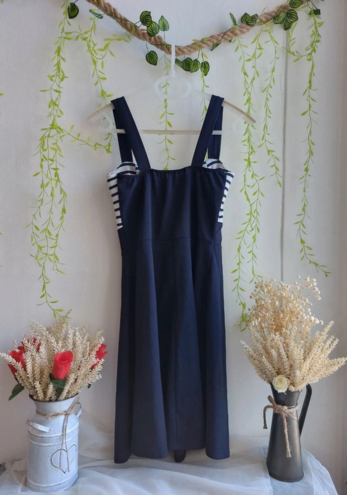 Robe chic à rayures navy – Taille S – Made in Italy 🇮🇹 - photo numéro 2