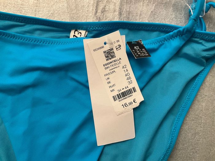 Bas de maillot de bain bleu Etam neuf - photo numéro 2