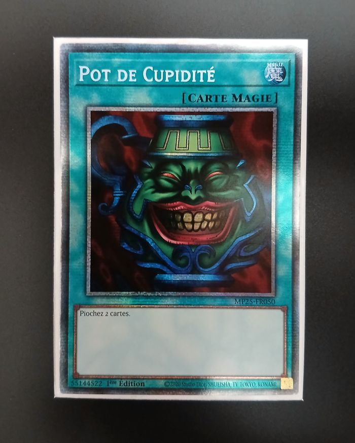 Yu-Gi-Oh Pot de cupidité MP25-FR050 - STARLIGHT RARE -1ère édition FR - photo numéro 2