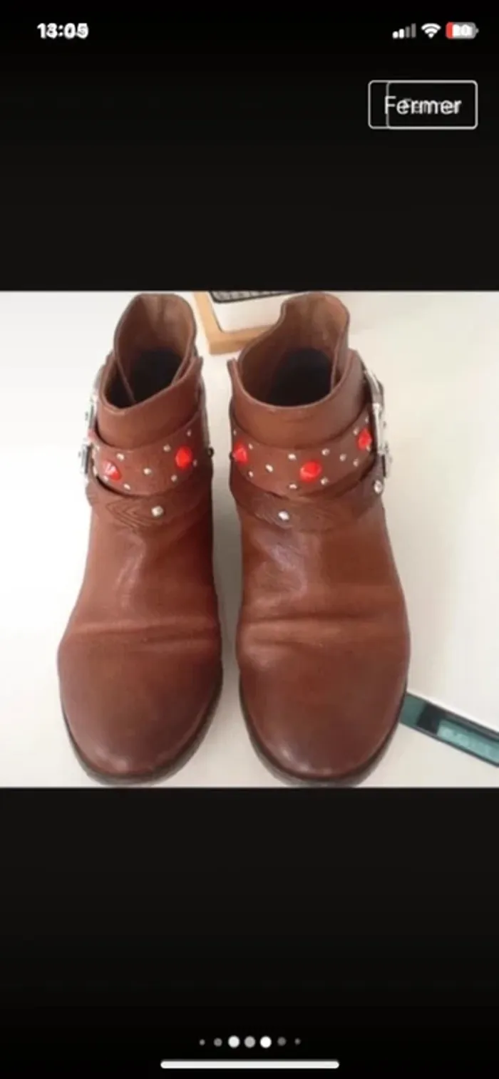Boots bottines marron - photo numéro 2