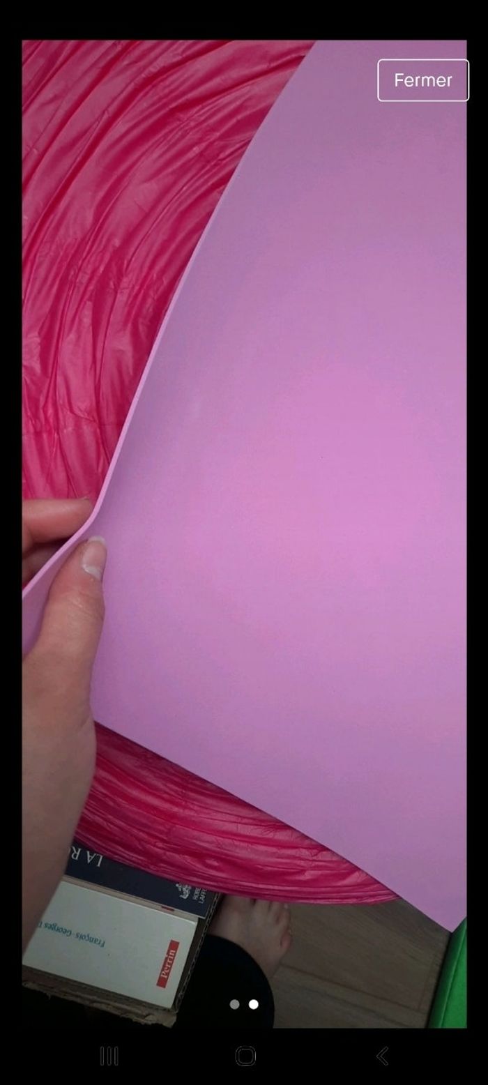 1 feuille en mousse rose 40 sur 40cm - photo numéro 2