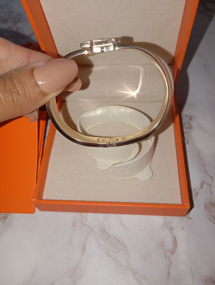 Bracelet Hermès blanc et or  avec boîte neuf - photo numéro 7