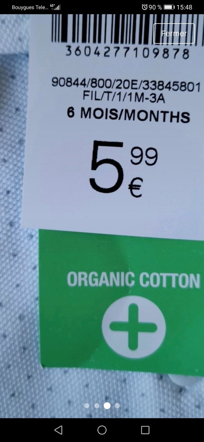 Tee shirt neuf, 6 mois - photo numéro 2