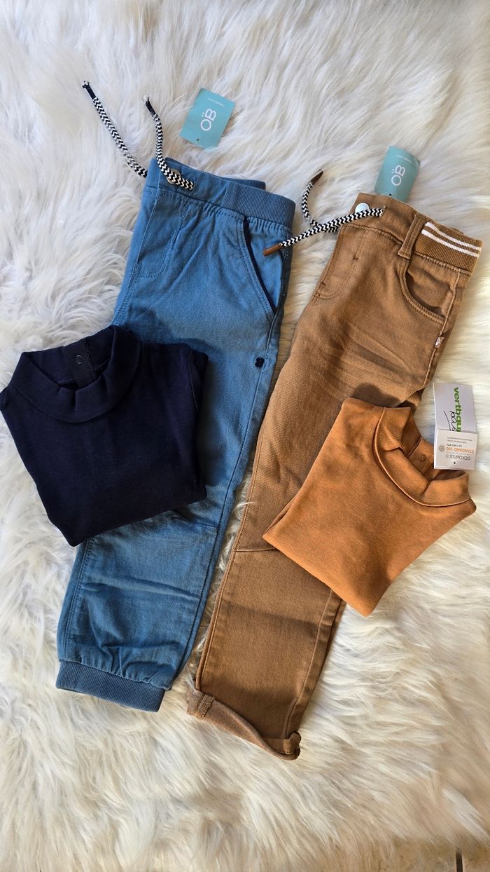 (Neufs non portés) 🏷🏷💙😍LOT sous pulls et pantalons doublés 3ans garçon 💙🥰😍 - photo numéro 3