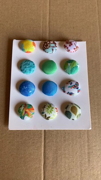 Boutons en tissu décoratif