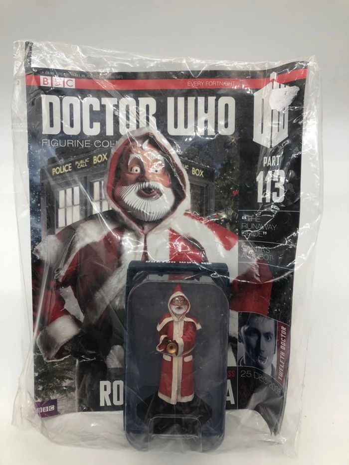 Doctor Who DW BBC 113 Robot Santa figurine+magasine
