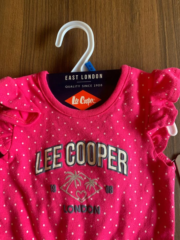 Combi short Lee Cooper fille 9 mois rose - photo numéro 2