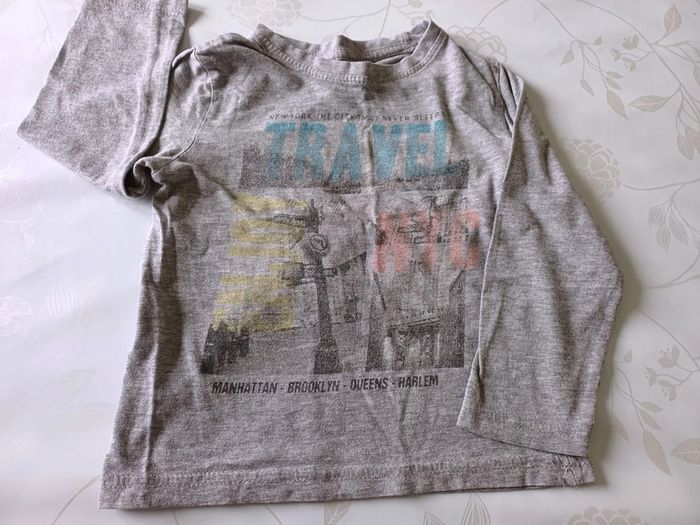 T-shirt manches longues 4 ans gris Inextenso - photo numéro 2