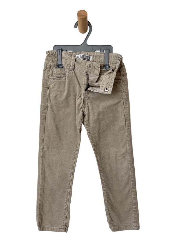 Pantalon slim stretch en velours beige - Okaïdi 5 ans - photo numéro 3