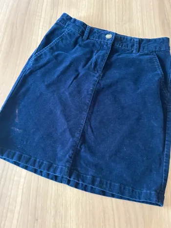 Jupe velour bleu marine taille 36