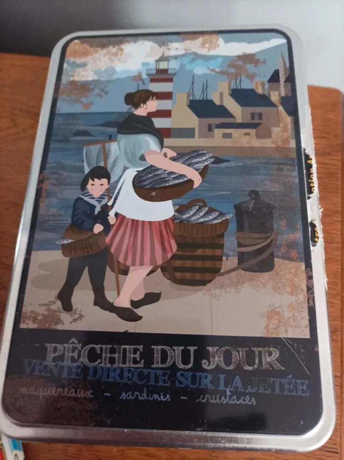 Boite en metal rectangulaire