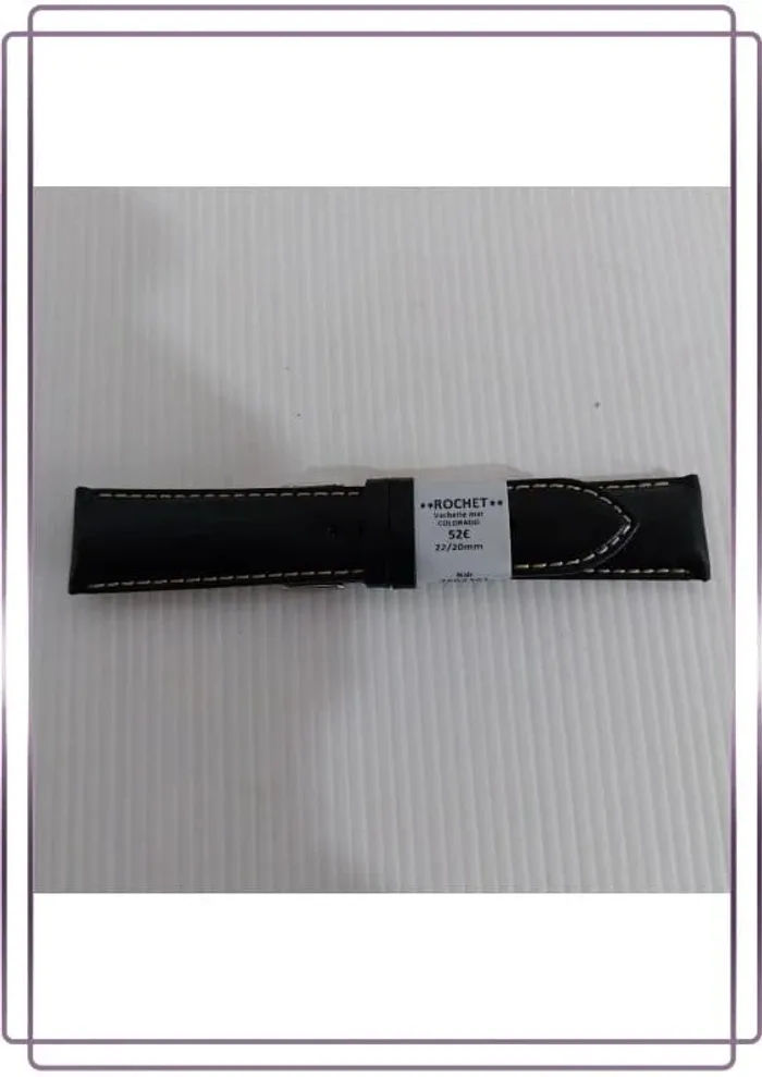 Bracelet de montre en cuir rochet vachette mat colorado 22/20mm valeur 52€ (3)