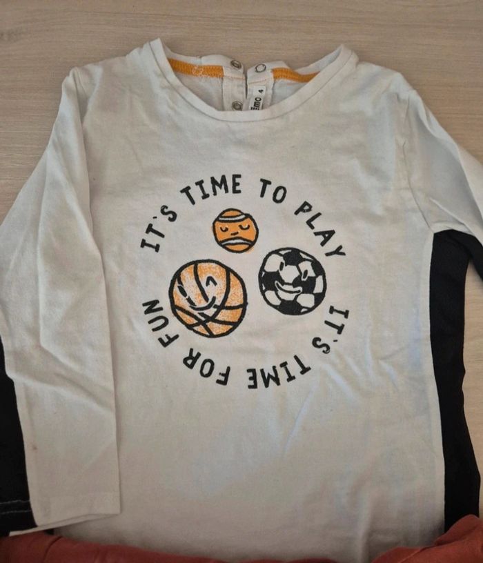 Lot de 2 t shirt manches longues garçon 4 ans - photo numéro 2