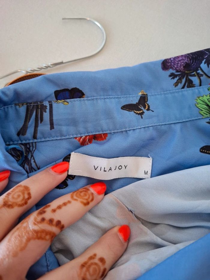 Robe casual bleue/Lilas Fleurie Vila Joy taille M 38 - photo numéro 11