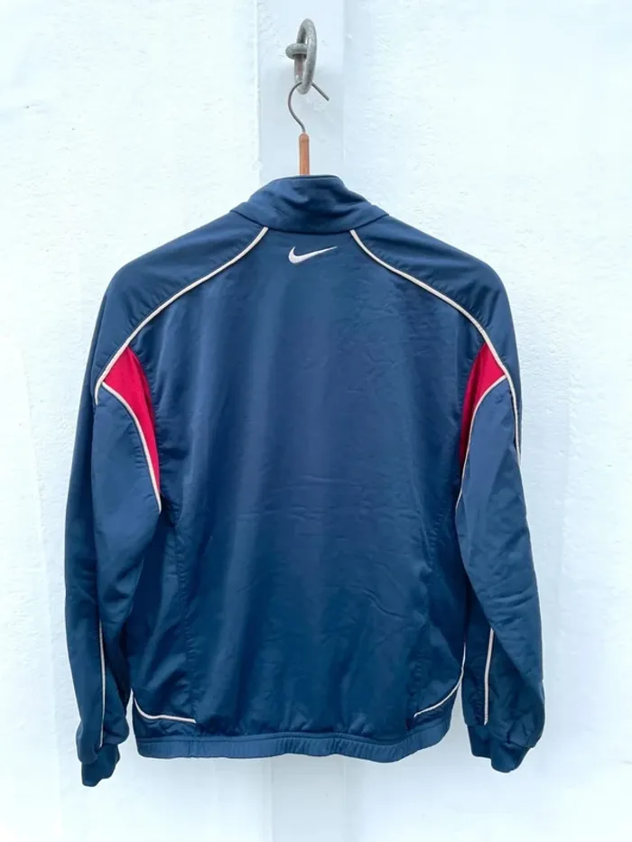 Nike navy blue red track jacket windbreaker Veste coupe-vent Mens Size S - photo numéro 9