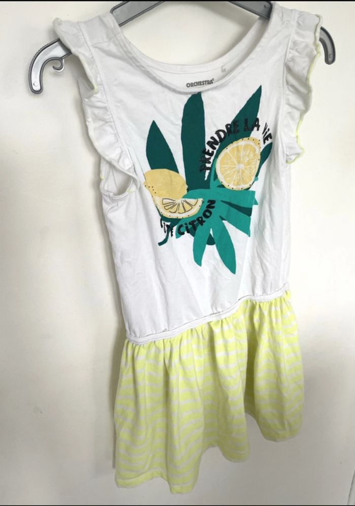 Robe T 8 ans Orchestra blanche et jaune - photo numéro 6
