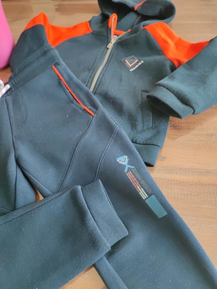 Ensemble jogging bleu orange 3ans - photo numéro 2