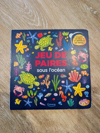 Livre Jeu de paires sous l'océan avec des volets à soulever 