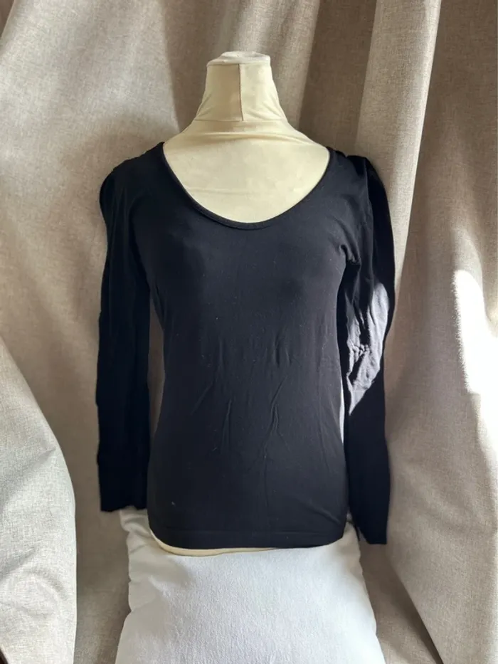 T-shirt manches longues noir Le Bourget