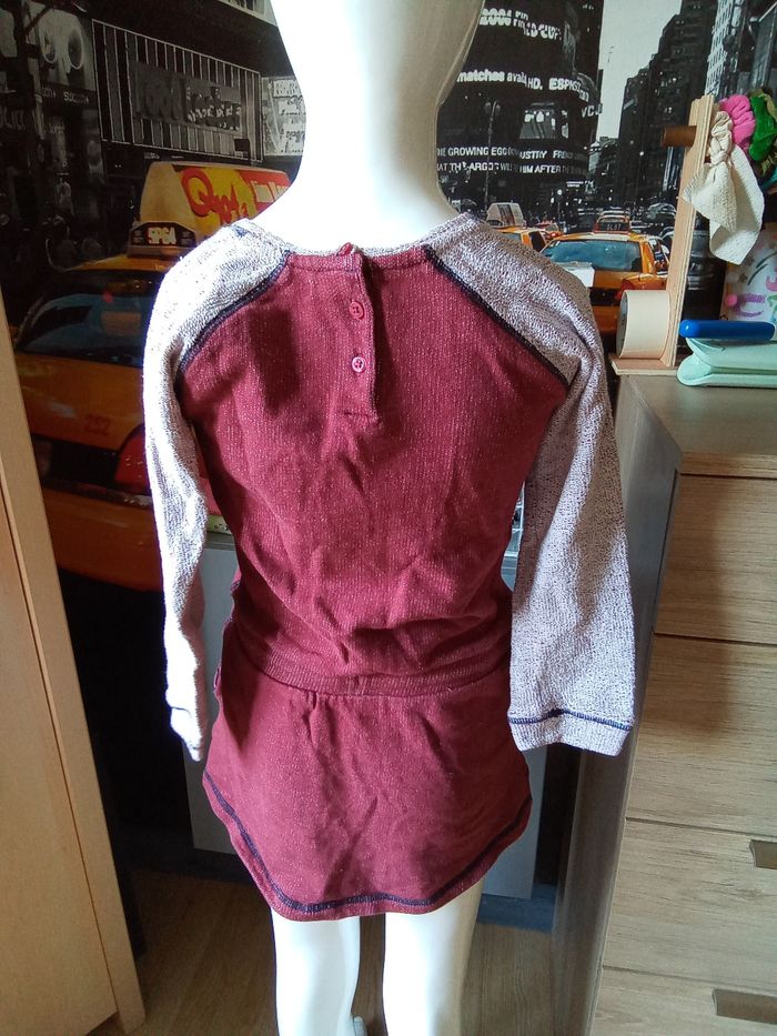 Robe manches longues bordeaux taille 12 ans Saar & Suus - photo numéro 3