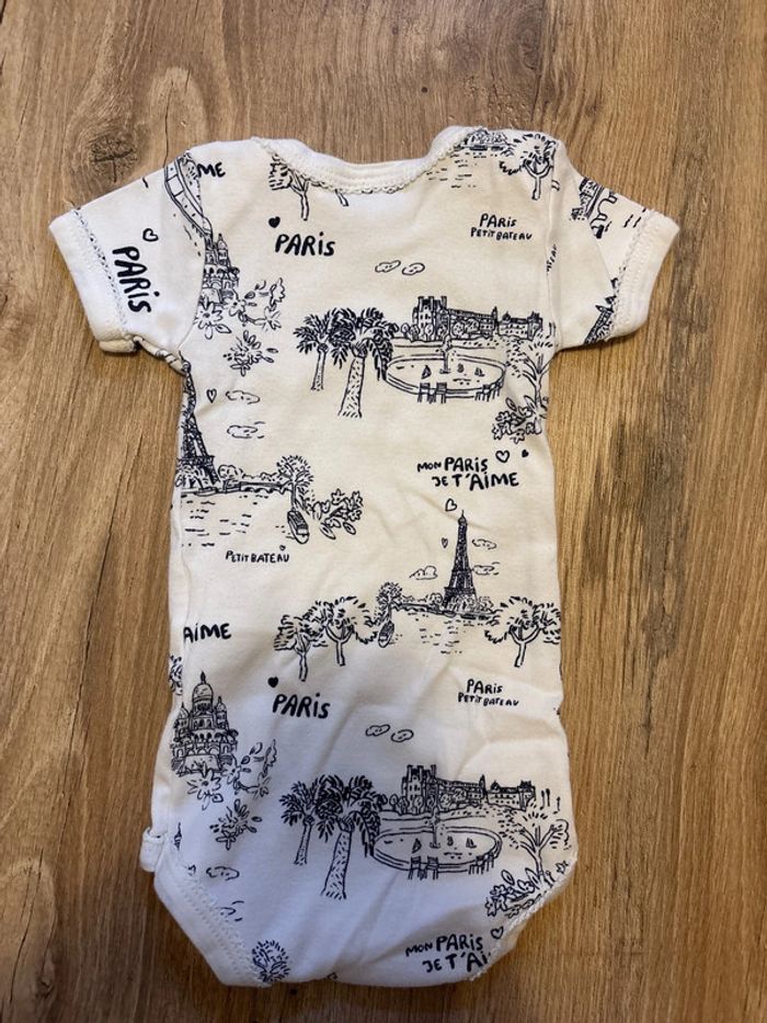 Lot 4 bodies manches courtes 3 mois Petit Bateau - photo numéro 7