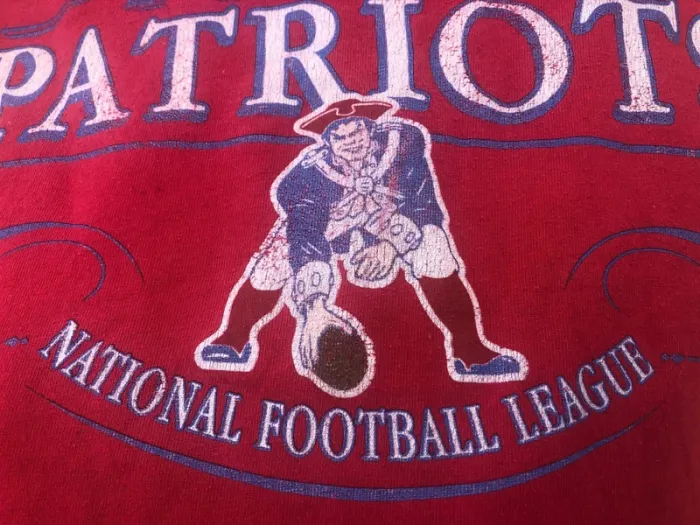 T-shirt vintage NFL red 1960 New England Patriots Mens M - photo numéro 7