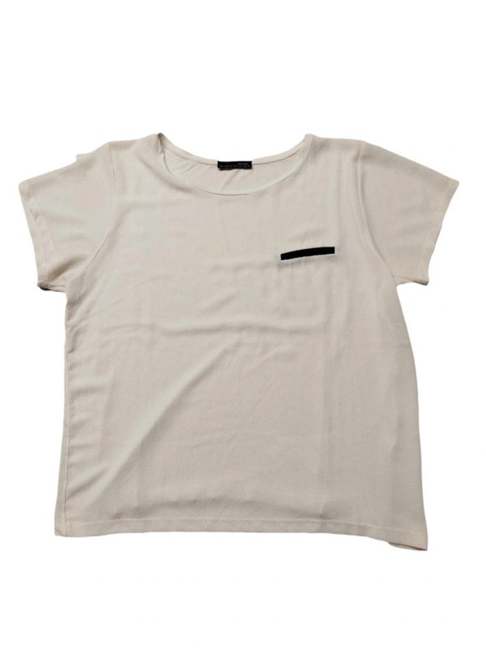 Tshirt blanc effet mousseline - Zara - L
