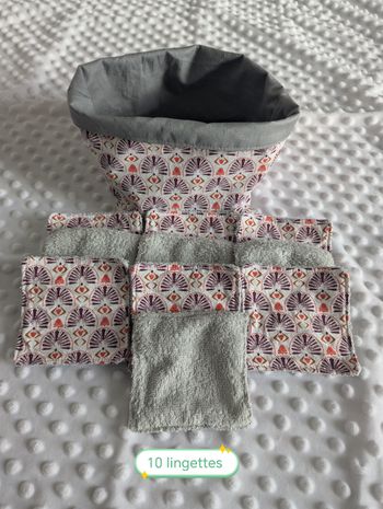 Panier et 10 lingettes lavables