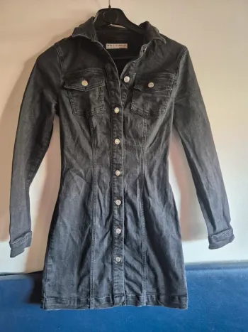 Veste longue en jean