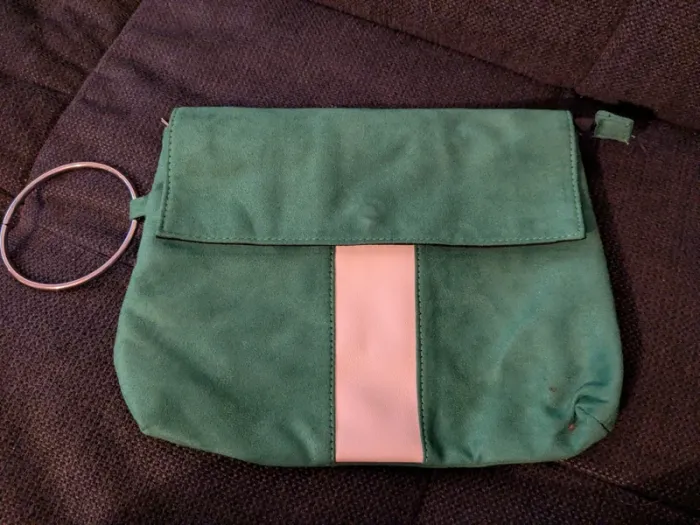 Sac pochette vert stradivarius