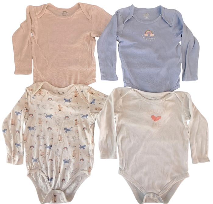 Lot de 4 bodies ML fille 36 mois BE