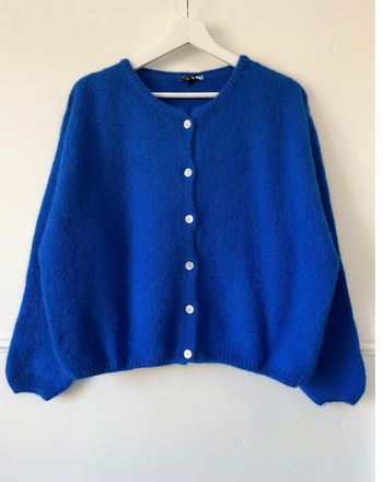 Gilet / cardigan Bleu royal Éclatant