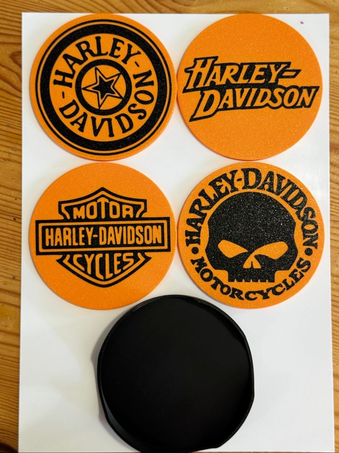 4 Dessous de verres Harley Davidson
